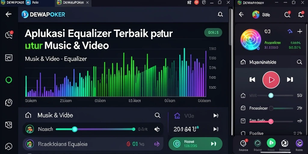 Antarmuka intuitif DEWAPOKER yang memudahkan pengaturan Equalizer.