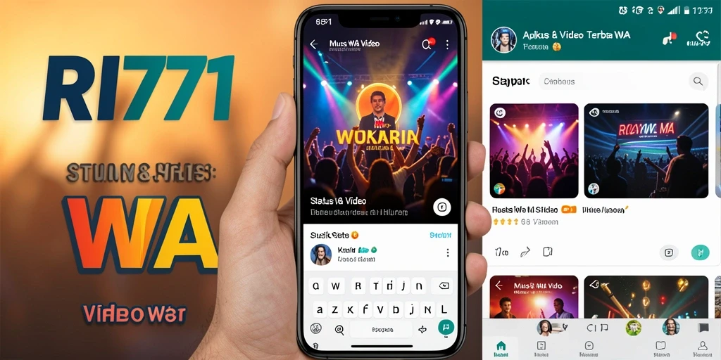 Antarmuka menarik dengan beragam pilihan video status WA.