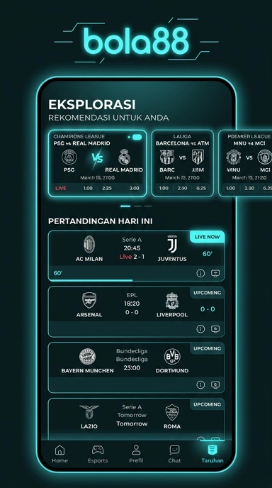 Tampilan katalog aplikasi bola88
