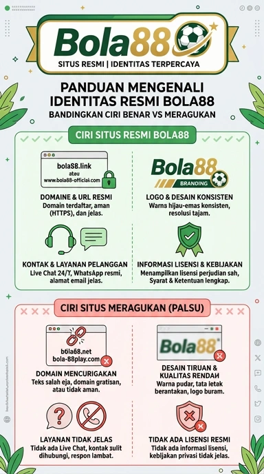 Tampilan kanal resmi bola88
